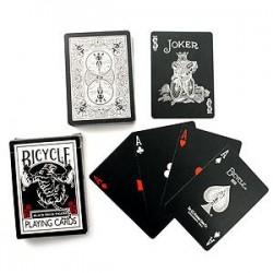 Bicycle BLACK TIGER DECK – Red pips