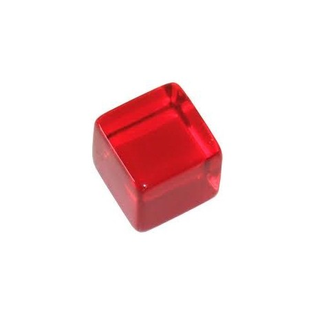 Die 1 Blank Transparent Red 19mm 