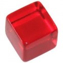 Die 1 Blank Transparent Red 19mm 