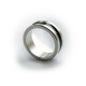 Anello PK - Argentato - Dark line 18, 19, 20 mm.