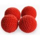 Crochet Balls 1,5 " cm. 3,75 Red set di 4