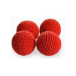 Crochet Balls 1,5 " cm. 3,75 Red set di 4