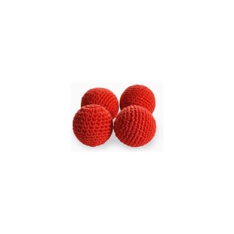 Crochet Balls 1,5 " cm. 5 Red set di 4