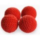 Crochet Balls 1,75 " cm. 4,37 Red set di 4