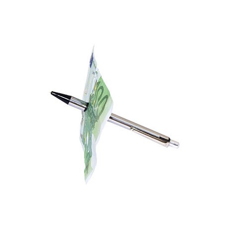 Penna attraverso banconota