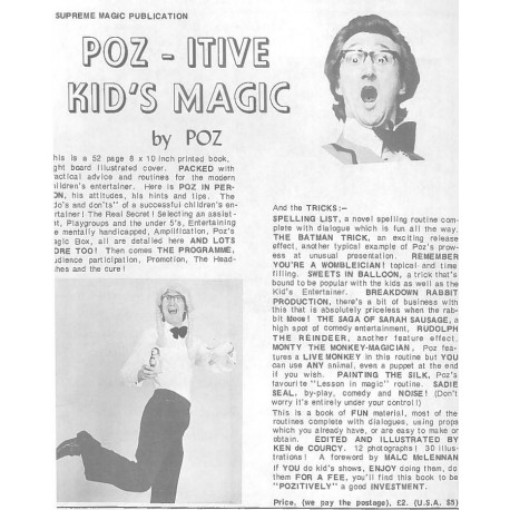 Poz-itive Kid's Magic by Poz Printed by Supreme