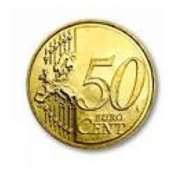 Expanded shell coin - 50 cents Euro